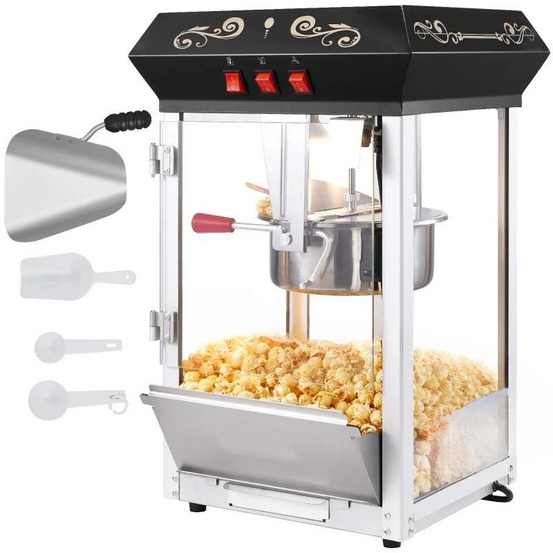 Commercial Popcorn Maker 8Oz - ماكينة صنع الفشار بقوة 850 واط،