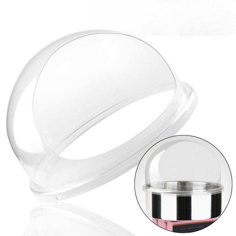 Cotton Candy Maker With Cover Shield - غطاء ماكينة حلوى القطن التجارية الشفاف