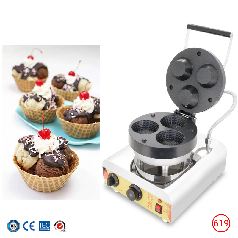 آلة صنع مخاريط الآيس كريم التج - مراجعة Commercial Waffle Cone Maker Ice Cream وسعره