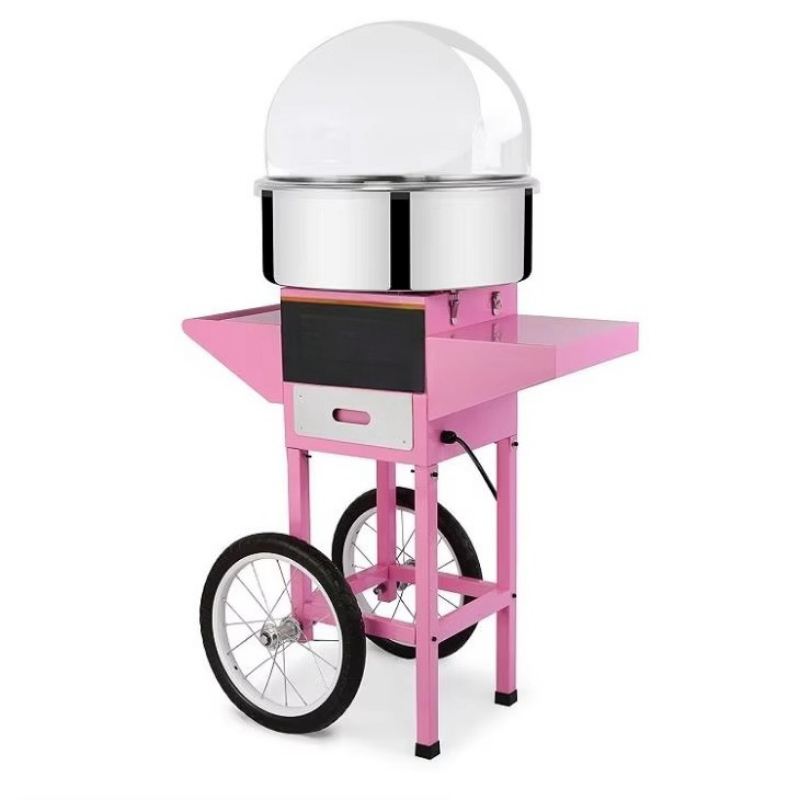 آلة حلوى القطن الجديدة مع عربة - مراجعة Commercial Cotton Candy Machine Cart وسعره