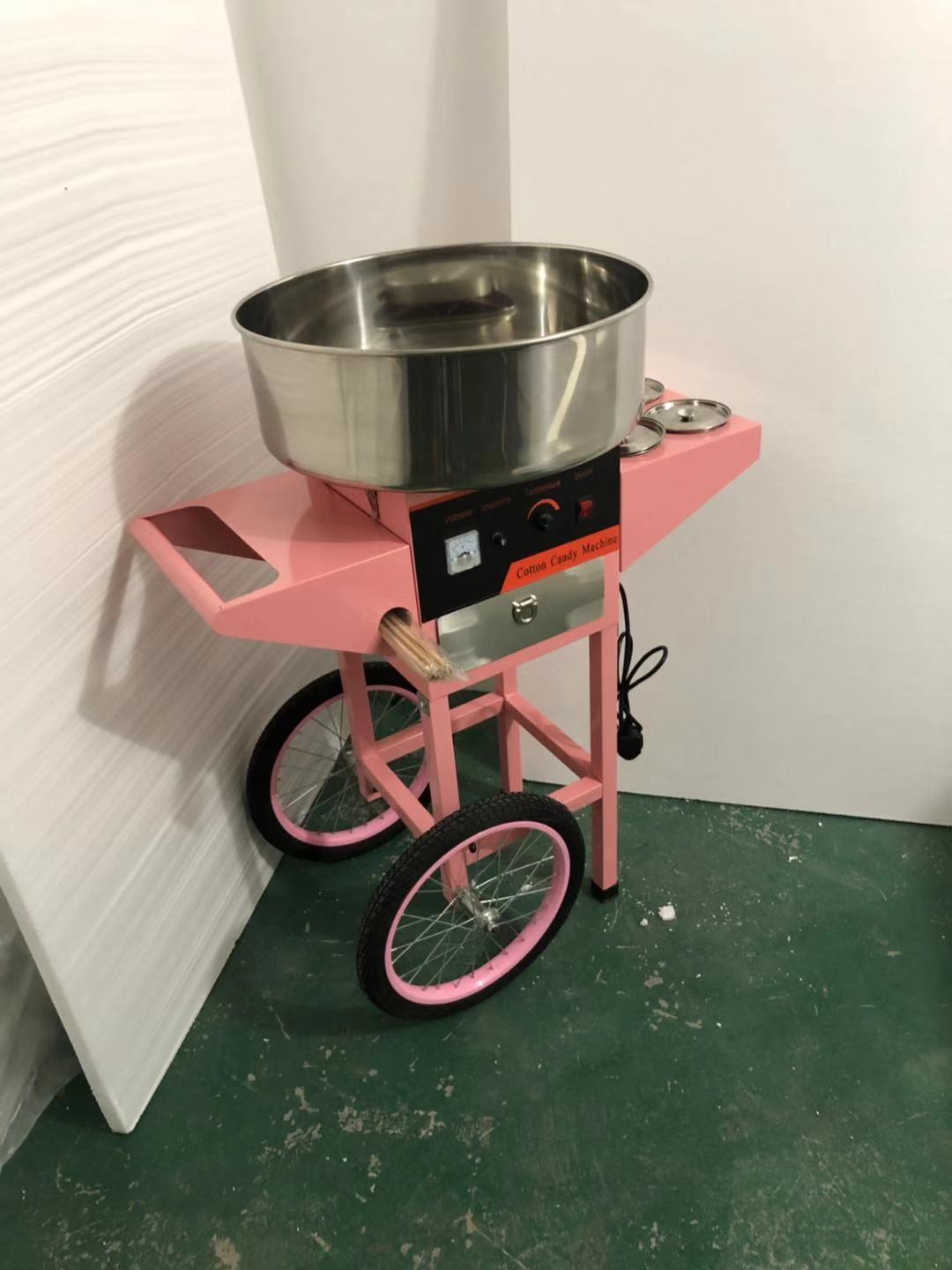 آلة حلوى القطن الجديدة مع عربة - مراجعة Commercial Cotton Candy Machine Cart وسعره