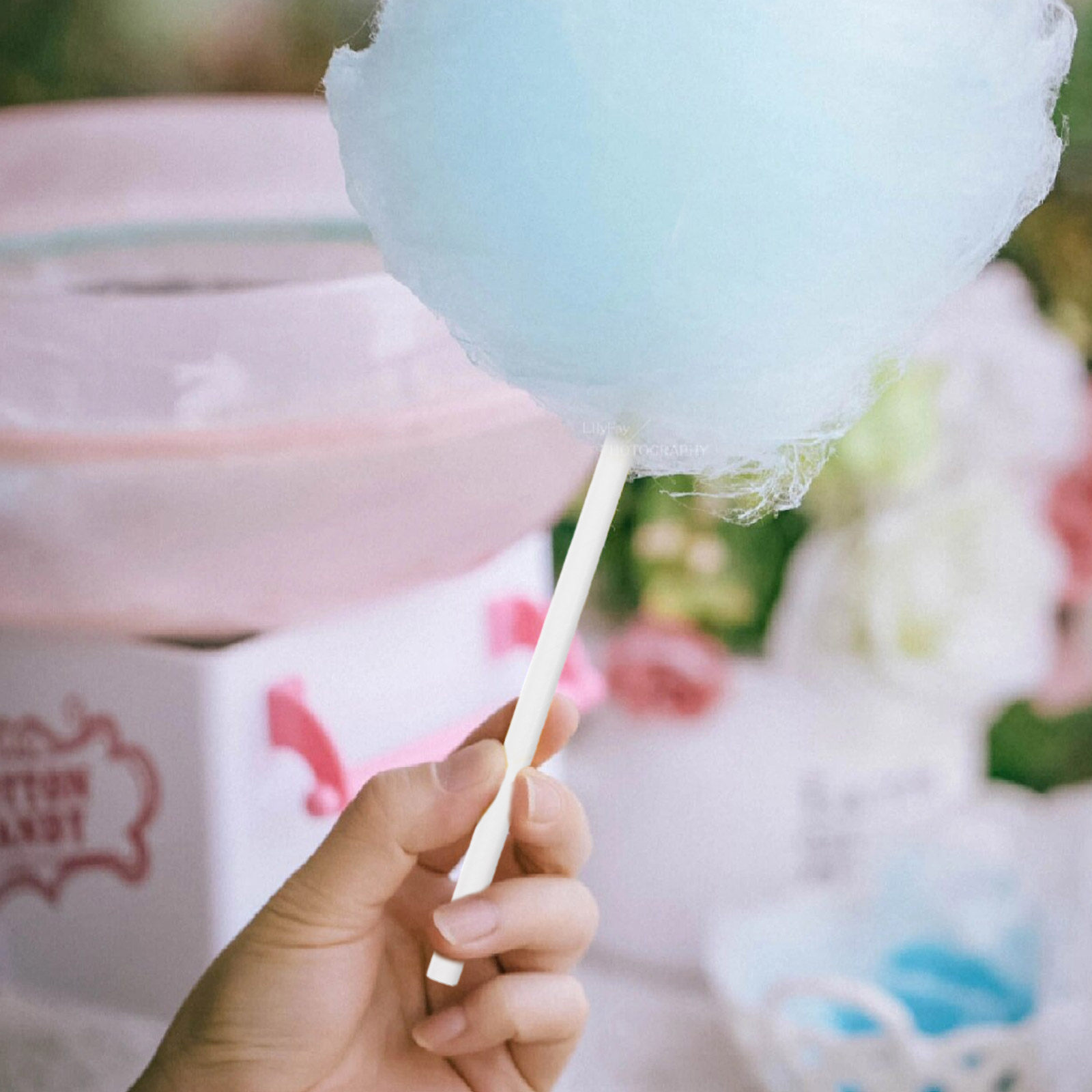 50 قطعة من أعواد ورقية لحلوى ا - مراجعة Cotton Candy Cones Paper Sticks وسعره