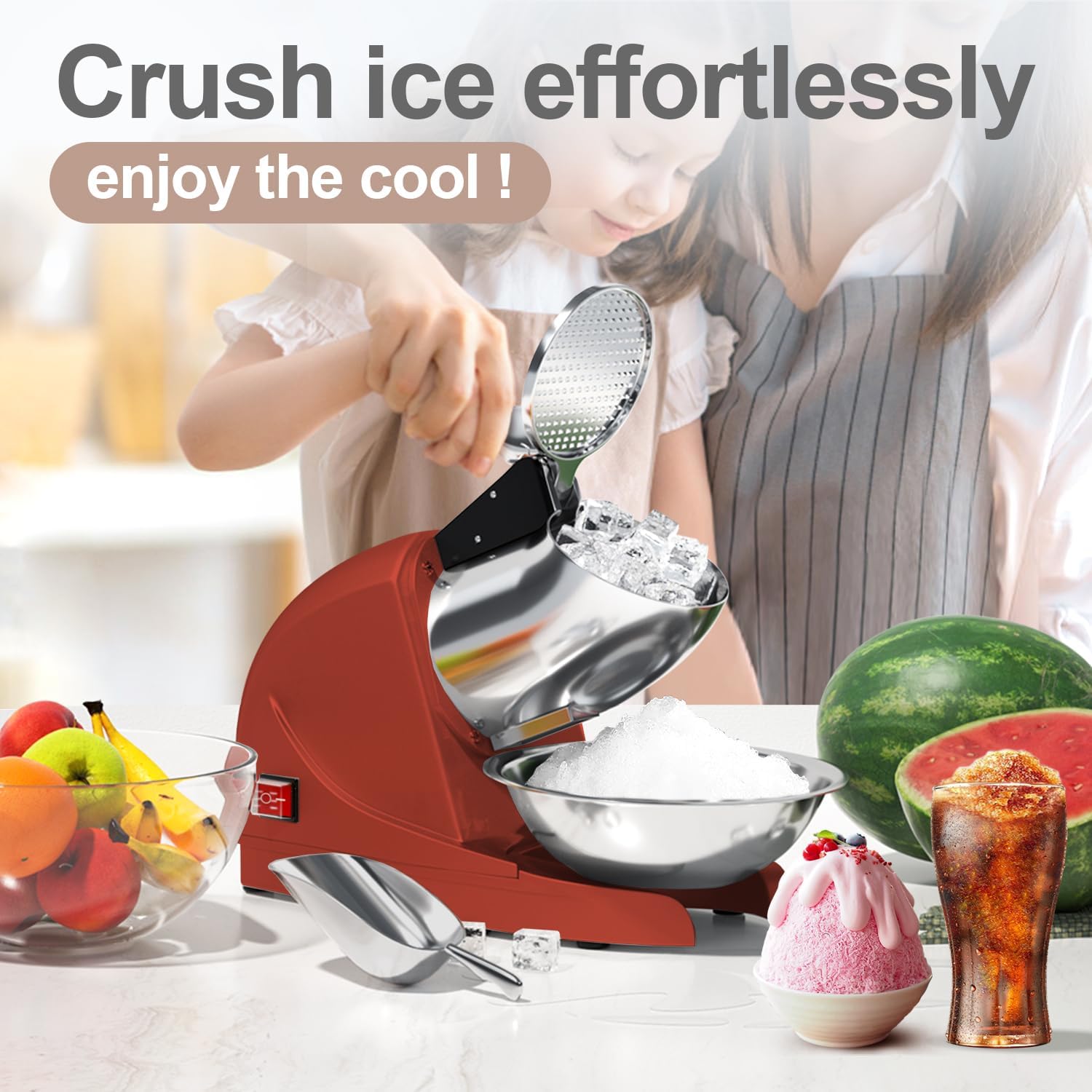 ماكينة كهربائية لصنع الثلج الم - مراجعة Snow Cone Shaved Ice Machine وسعره
