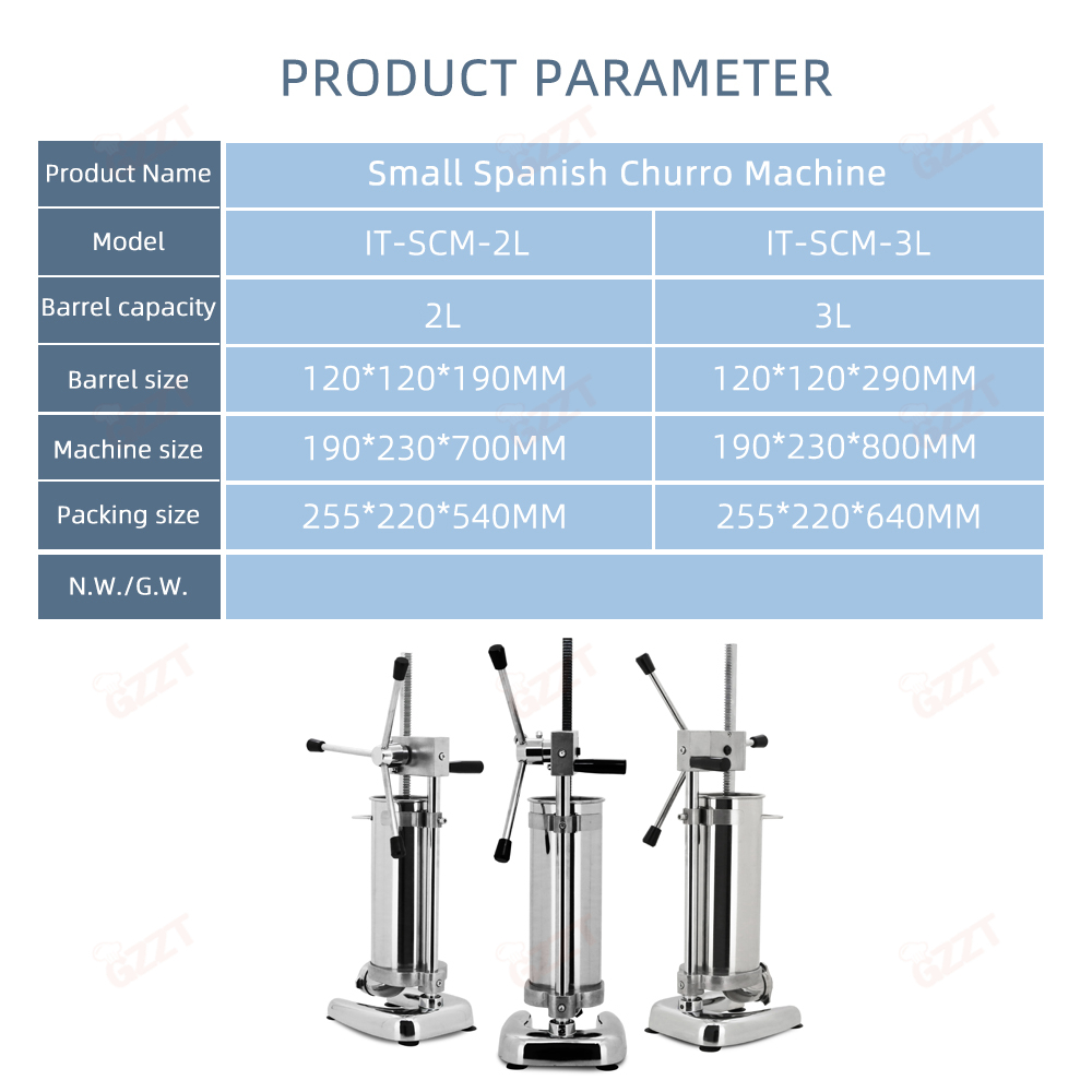 آلة صنع التشوروس الإسبانية GZZ - مراجعة Churros Extruder Machine Manual وسعره