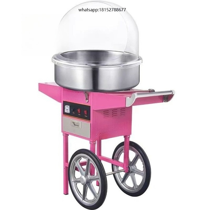 آلة صنع غزل البنات للاستخدام ا - مراجعة Commercial Cotton Candy Machine Cart وسعره