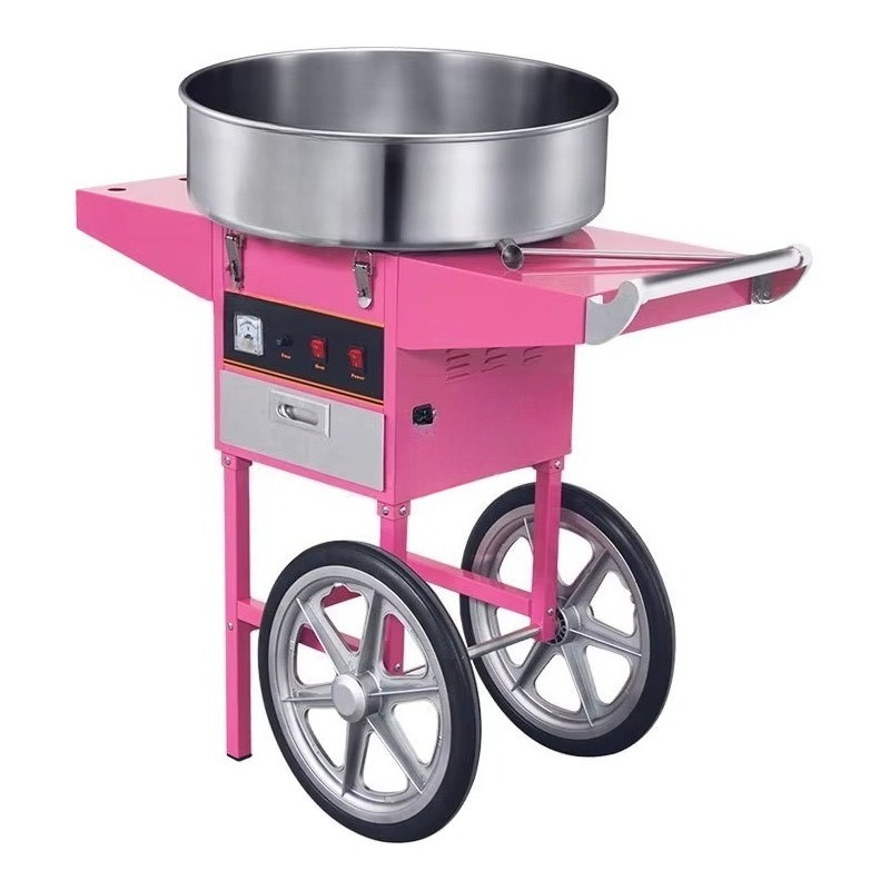 آلة صنع غزل البنات للاستخدام ا - مراجعة Commercial Cotton Candy Machine Cart وسعره