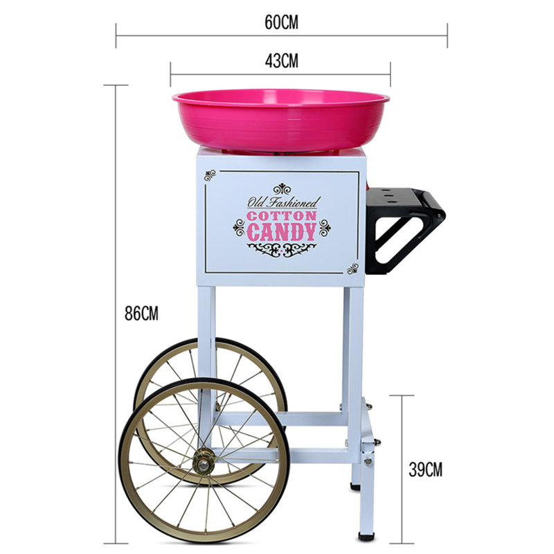 آلة حلوى القطن عالية الطاقة ال - مراجعة Commercial Cotton Candy Machine Cart وسعره