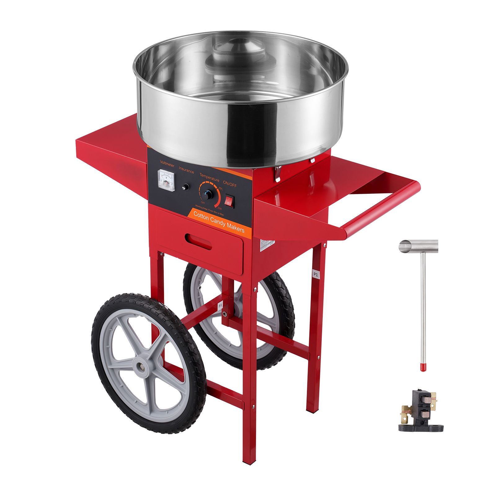 آلة صنع حلوى القطن الكهربائية  - مراجعة Commercial Cotton Candy Machine Cart وسعره