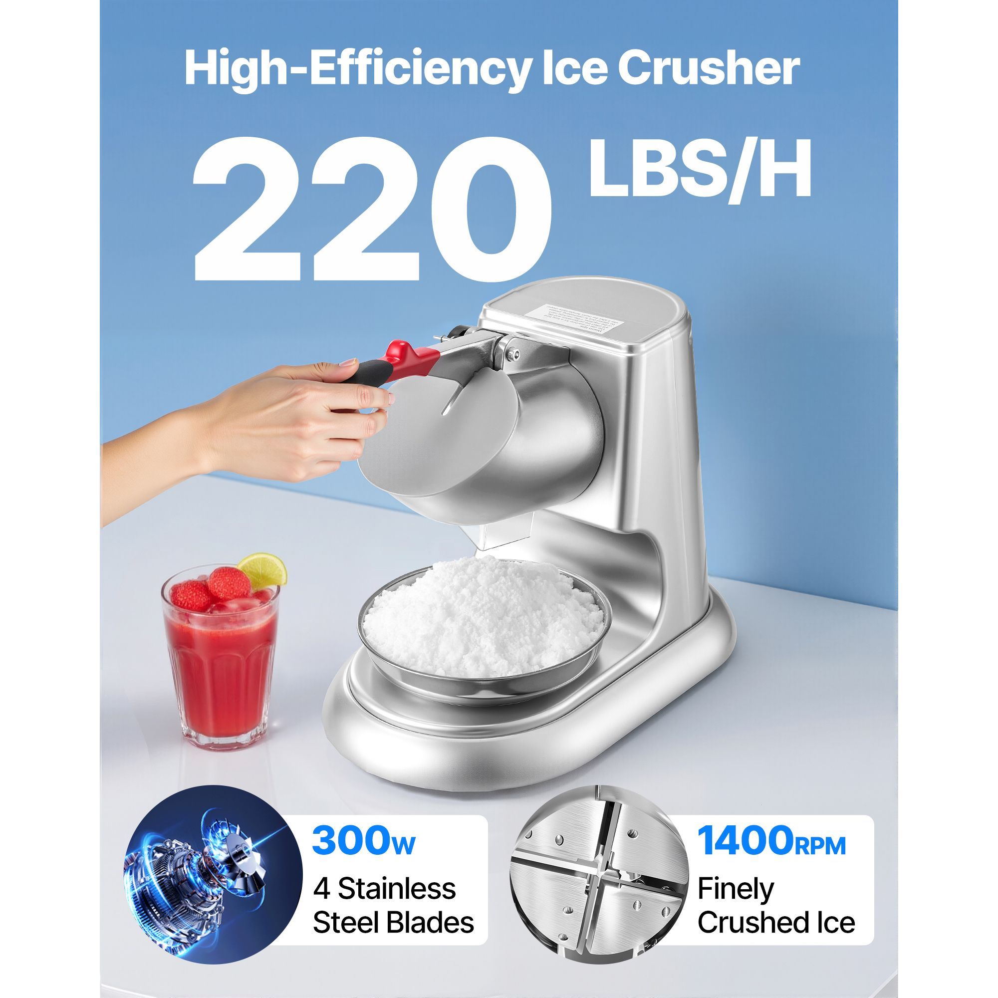 ماكينة تكسير الثلج، إنتاجية 22 - مراجعة Snow Cone Shaved Ice Machine وسعره