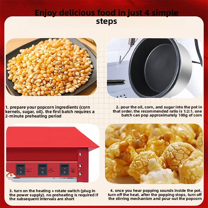 آلة صنع الفشار الكهربائية، سعة - مراجعة Commercial Popcorn Maker 8Oz وسعره