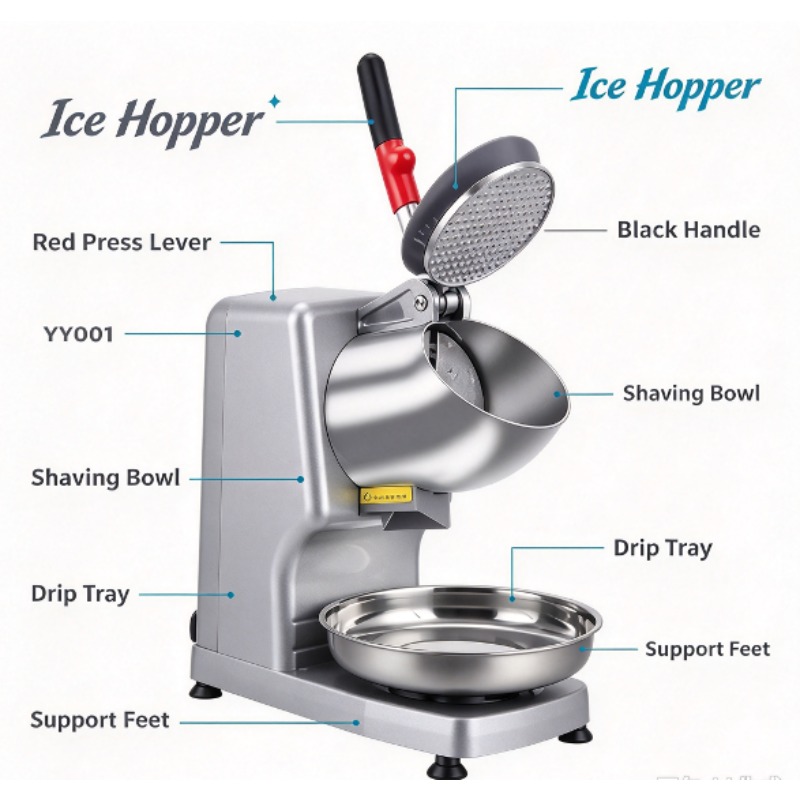 آلة تكسير الثلج التجارية، ماكي - مراجعة Snow Cone Shaved Ice Machine وسعره