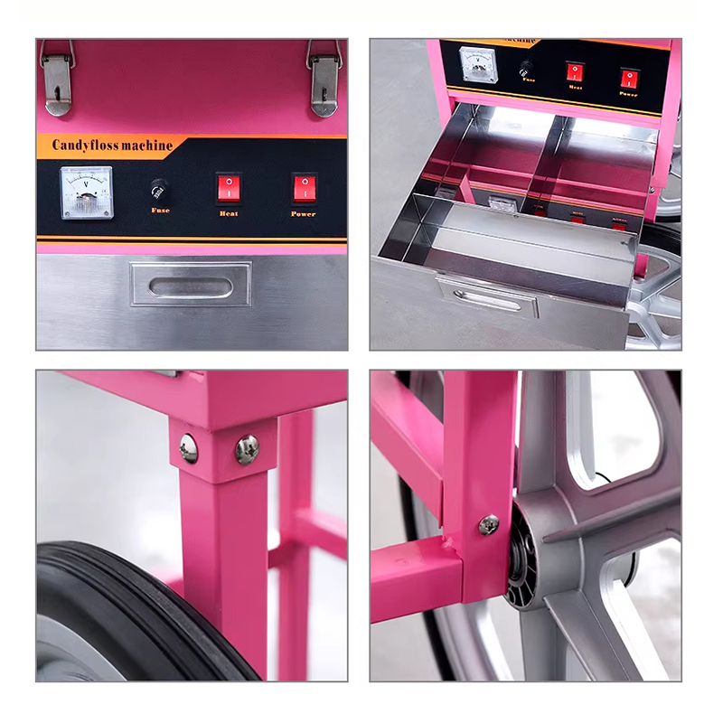 آلة حلوى القطن الكهربائية مع ع - مراجعة Commercial Cotton Candy Machine Cart وسعره