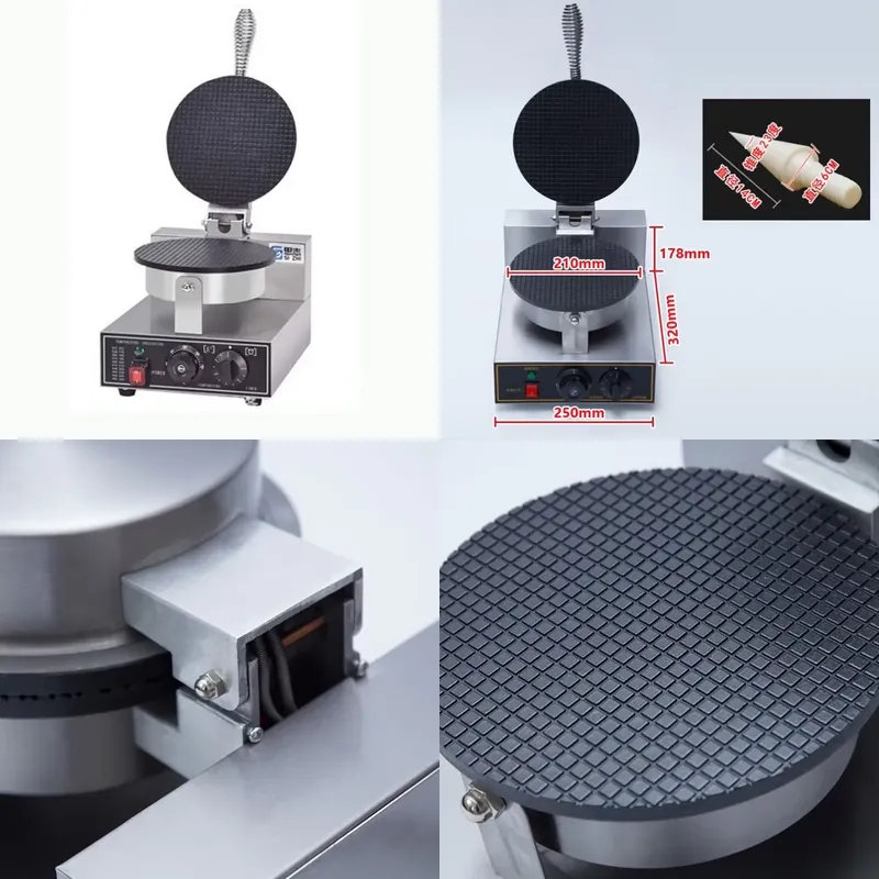 ماكينة صنع الوافل الكهربائية م - مراجعة Commercial Waffle Cone Maker Ice Cream وسعره