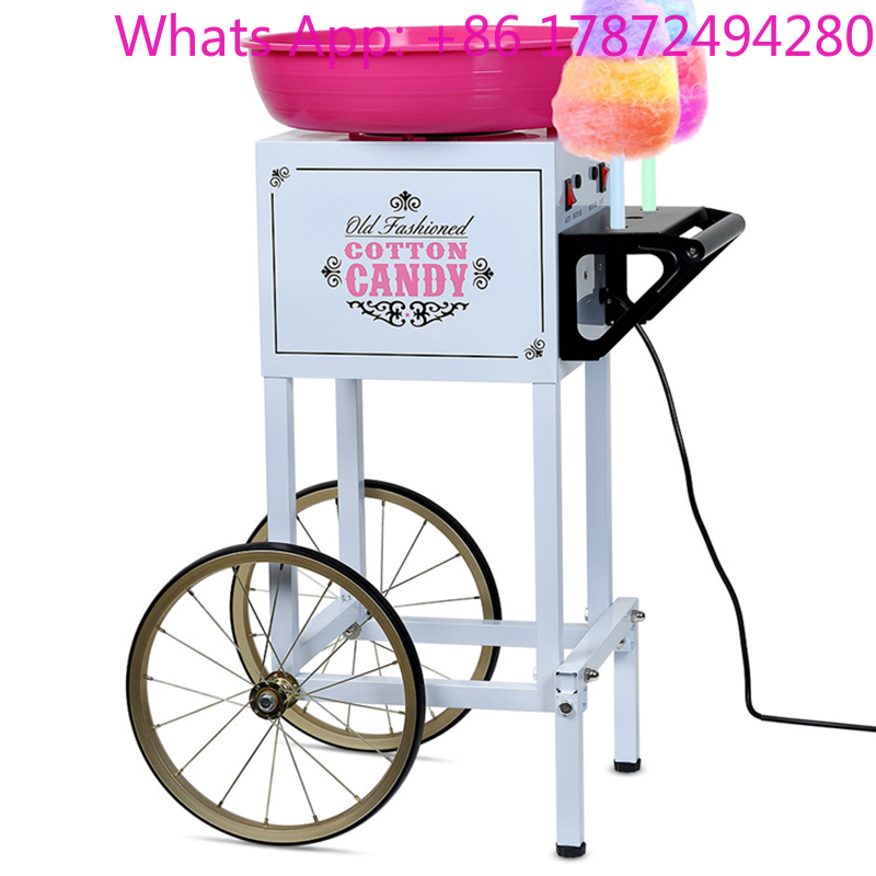 آلة حلوى القطن عالية القدرة لل - مراجعة Commercial Cotton Candy Machine Cart وسعره