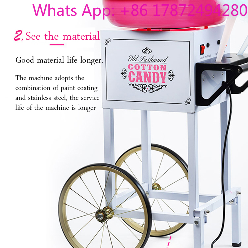 آلة حلوى القطن عالية القدرة لل - مراجعة Commercial Cotton Candy Machine Cart وسعره