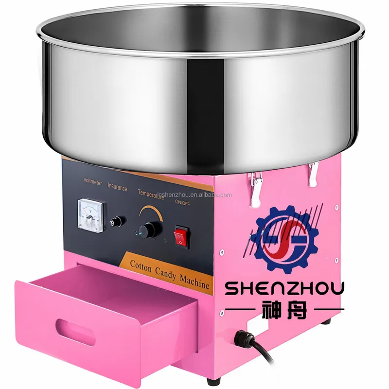 ماكينة غزل البنات الكهربائية ا - مراجعة Commercial Cotton Candy Machine Cart وسعره