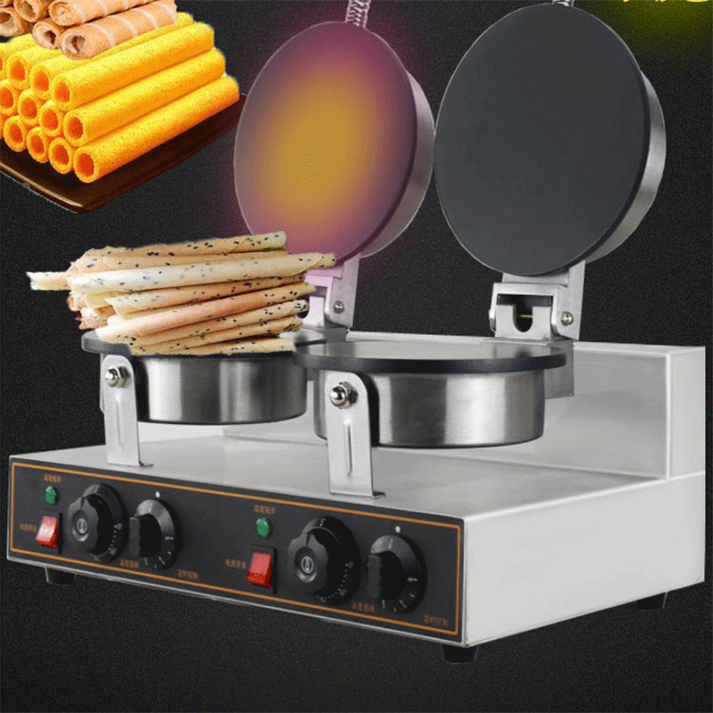جهاز صنع لفائف البيض المزدوجة  - مراجعة Commercial Waffle Cone Maker Ice Cream وسعره